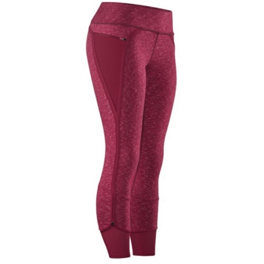 NEW Hylete Nimbus Caprite Leggings Heather Berry Plum Size XS